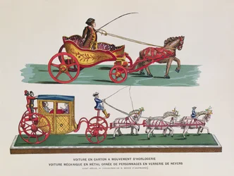Carrozza Meccanica, Figure e Cavalli da Histoire des Jouets di Henri d